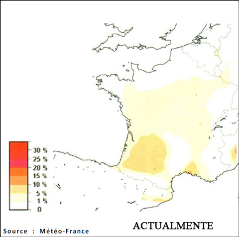 mapa francia cambio climatico