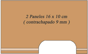 2 figuras de 16 x 10 cm