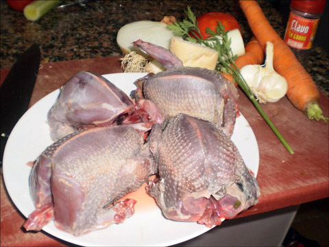 paloma torcaz con arroz y en su salsa