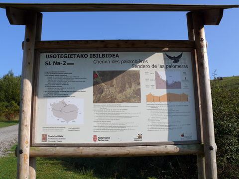 cartel del sendero de las palomeras