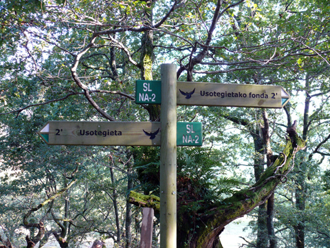 cartel del sendero de las palomeras