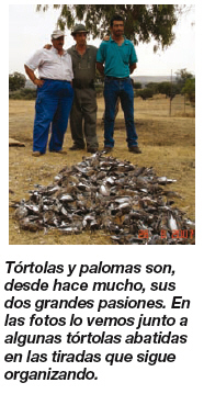 entrevista a un cazador y gestor de tiradas de tortolas en extremadura